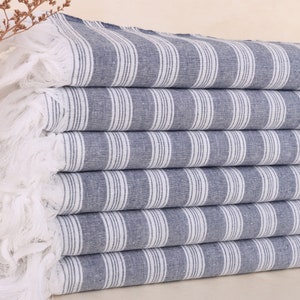 Personalized Towels, Turkish Towel, Navy Towel, Striped Towel, 40x71 Inches Beach Towel Embroidery, Bachelor Towel, Pareo Towel,