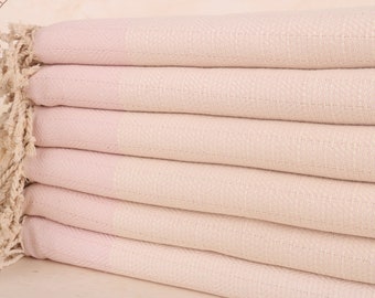 Personalized Turkish Beach Towel, Personalized Beach Towel, Light Powder Pink Towel, Diamond Towel, 40x71 Inches Yoga Mat Towel,