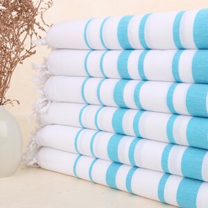 Turkish Bath Towel, Turkish Beach Towel Personalized, Blue Towel, Striped Towel, 40x71 Inches Personalized Bridesmaid Gift, Gym Towel,