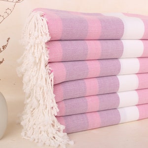 Monogram Beach Towel, Monogrammed Beach Towel, Pink-Purple Towel, Striped Towel, 40x71 Inches Monogrammed Turkish Beach Towel,
