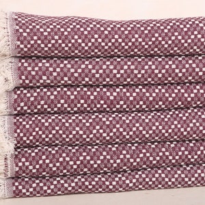 Housewarming Gift, Gift For Mom, Herringbone Blanket, Custom Wedding Gifts, Monogram Blanket, 56&quot;x79&quot; Damson Cotton Blanket,