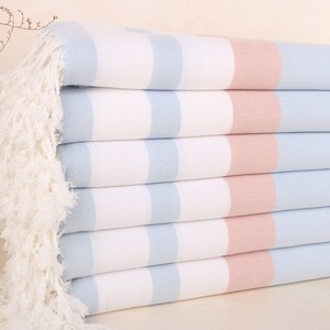 Personalized Gift, Custom Towel, Baby Blue-Brick Towel, Striped Towel, 40x71 Inches Personalized Wedding Gift, Decorative Towel,