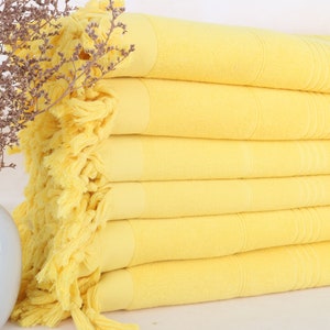 Turkish Towel Beach, Custom Towel, Yellow Towel, Striped Towel, Terry Towel, 36x71 Inches Wedding Favor Bulk, Sarong Towel,