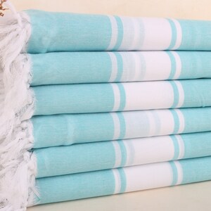 Personalized Turkish Beach Towel, Personalized Beach Towel, Mint Towel, Striped Towel, 40x71 Inches Bridesmaid Gift, Camping Towel,