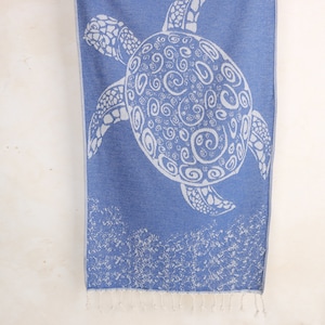Carretta Patterned Hand Towel, 18x36 Inches Sax Blue Cotton Hand Towel, Wedding Favors, Personalized Gift, Turkish Towel Hand Towel,