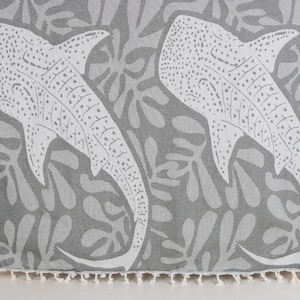 Whale Design Blanket, Bachelorette Party Favors, 91x99 Inches Khaki Green Cotton Blanket, Housewarming Gift, Bedspread, Valentines Day Gift