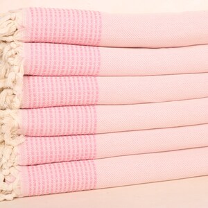 91x95 Inches Pink Cotton Throw, Bachelorette Gifts, Striped Throw, Throw Blanket, Decorative Blanket, Best Friend Gift Ideas,