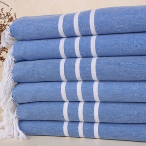 Personalized Towel, Turkish Towel Beach, Sax Blue Towel, Striped Towel, 40x71 Inches Wedding Favor, Bachelor Towel, Hotel Towel,