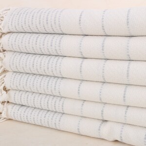 Gift For Her, Embroidery Towels, Bridesmaid Gift, Housewarming Gift, 38x71 Inches Light Gray Cotton Towel, Monogrammed Turkish Towel,