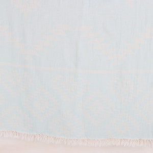 Bridal Shower Gift, 56x83 Inches Mint Cotton Blanket, Kilim Blanket, Bridesmaid Gifts, Throw Blanket, Maid Of Honor Gift,