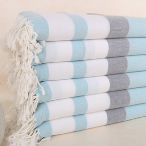 Monogrammed Beach Towel, Monogram Beach Towel, Turquoise-Navy Blue Towel, Striped Towel, 40x71 Inches Beach Towel Monogram, Gym Towel,