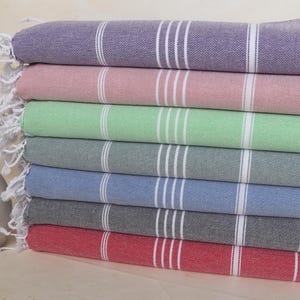 Bridal Party Gifts, Turkish Beach Towel, Monogram Beach Towel, 40&quot;x71&quot; Cotton Towel, Striped Towel, Bachelorette Party Favors Beach,