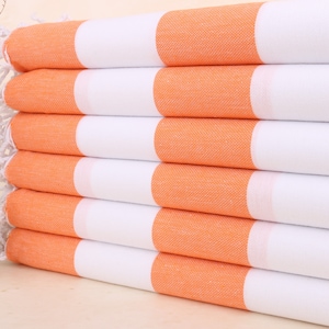Turkish Beach Towel, Personalized Towel, Orange-White Towel, Striped Towel, 40x71 Inches Bachelorette Party Beach Towel, Bachelor Towel,