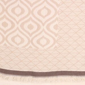 Diamond Throw, Boho Throw Blankets, 50x67 Inches Light Beige-Brown Cotton Throw, Custom Wedding Gifts, Monogram Blanket, Birthday Gift,