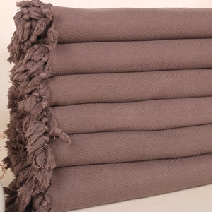 Bachelorette Gifts, Stonewashed Chevron Throw, Personalized Blanket, 69x87 Inches Brown Cotton Throw, Throw Blanket, Welcome Wedding Gift,