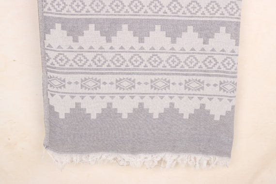 Wedding Favors, Kilim Blanket, Bachelorette Party Favors, Throw Blanket, 56x85 Inches Gray Cotton Blanket, Birthday Gift,