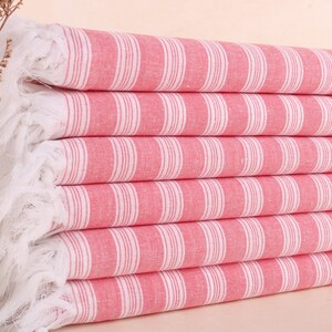 Turkish Towels Beach, Personalized Gift, Red Towel, Striped Towel, 40x71 Inches Towels With Names, Decor Towel, Bathroom Towel,