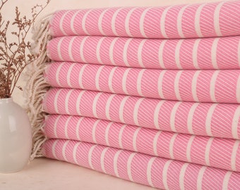 40x71 Inches Pink Cotton Towel, Boyfriend Gift, Flat Towel, Bridesmaid Gift Towel, Bachelorette Party Gifts, Bachelorette Party Favor,