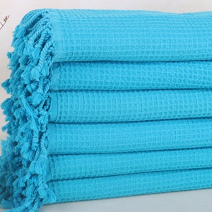 Wedding Gifts Towel,36x67 Inches Turquoise Cotton Towel,Housewarming Gift,Beach Towel,Anniversary Gift For Her,