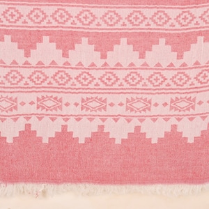 56x85 Inches Red Cotton Throw, Tablecloth, Custom Blanket, Turkish Blanket, Kilim Throw, Embroidery Bedspread,