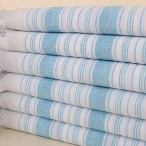 Personalized Bridesmaid Gift, 32x67 Inches Turquoise Cotton Towel, Striped Towel, Turkish Beach Towel, Wedding Favors, Bachelor Party Gifts,