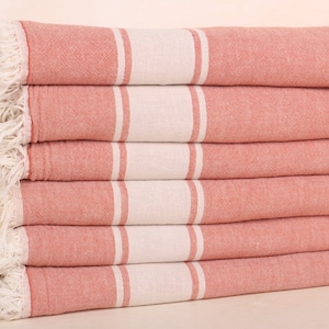 Decorative Blanket, Striped Throw, Wedding Favors, Woven Throw Blanket, 60x71 Inches Brick Cotton Throw, Customized Throw Blankets,