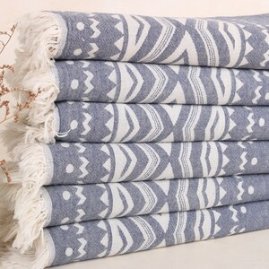 24x40 Inches Navy Cotton Tea Towel, Personalized Kitchen Towel, Monogrammed Hand Towel, Plus Design Tea Towel, Bathroom Towels,
