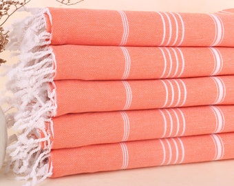 Personalized Gift for her, Personalized Turkish Beach Towel, Coral Towel, Striped Towel, 40x71 Inches Bachelor Gift, Decor Towel,