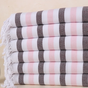 Personalized Towel, Personalized Gift Box Towel, Burgundy-Pink Towel, Striped Towel,  Towel, 40x70 Inches Monogram Turkish Beach Towel,
