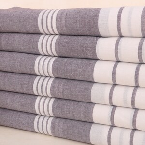 Summer Gift, Bachelorette Gifts, 36x67 Inches Dark Purple Cotton Towel, Striped Towel, Gifts For Him, Home Gift, Oversized Beach Towel,