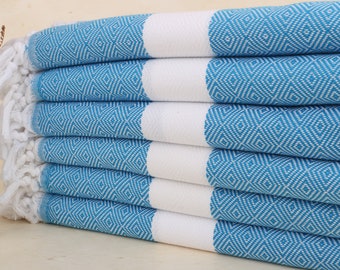 Turkish Towels Beach, Monogram Beach Towel, Royal Blue Towel, Diamond Towel, 40x71 Inches Wedding Day Gift for Bride, Summer Towel,