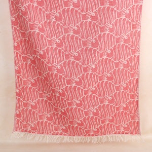 Personalized Turkish Hand Towel, Cotton Tea Towel, Red Towel, Animal Print Towel, 24x40 Inches Turkish Towel, Little Towel,