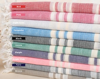 Best Friend Gift, Bachelor Bachelorette Party Favors, 40"x67" Cotton Towel, Bath Towel, Striped Towel, Home Decor Towel,