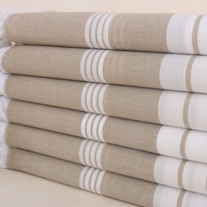 36x67 Inches Khaki Green Cotton Towel, Turkish Towel, Striped Towel, Custom Gift, Bridal Shower Favors, Gift For Mom,