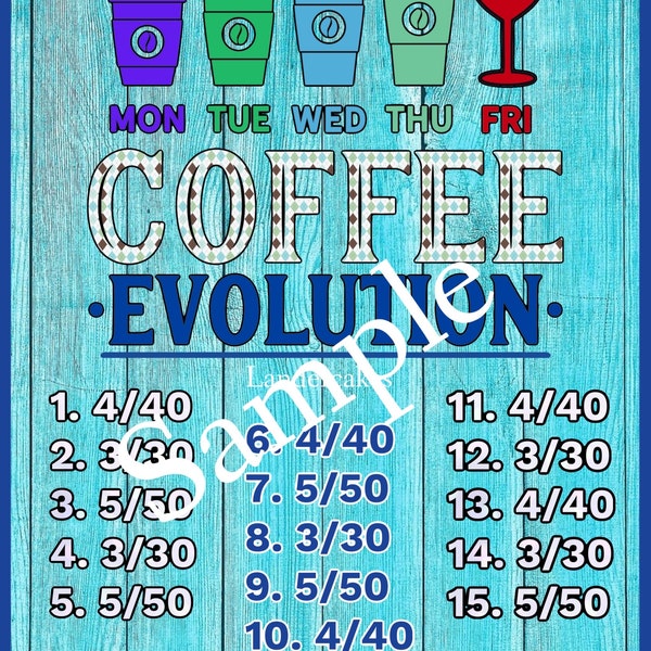 5 borden in totaal! Friday Coffee Evolution Kies je prijs PYP Kies je beloning Downloadbaar bingobord (5 borden in totaal) 3/4/5/6