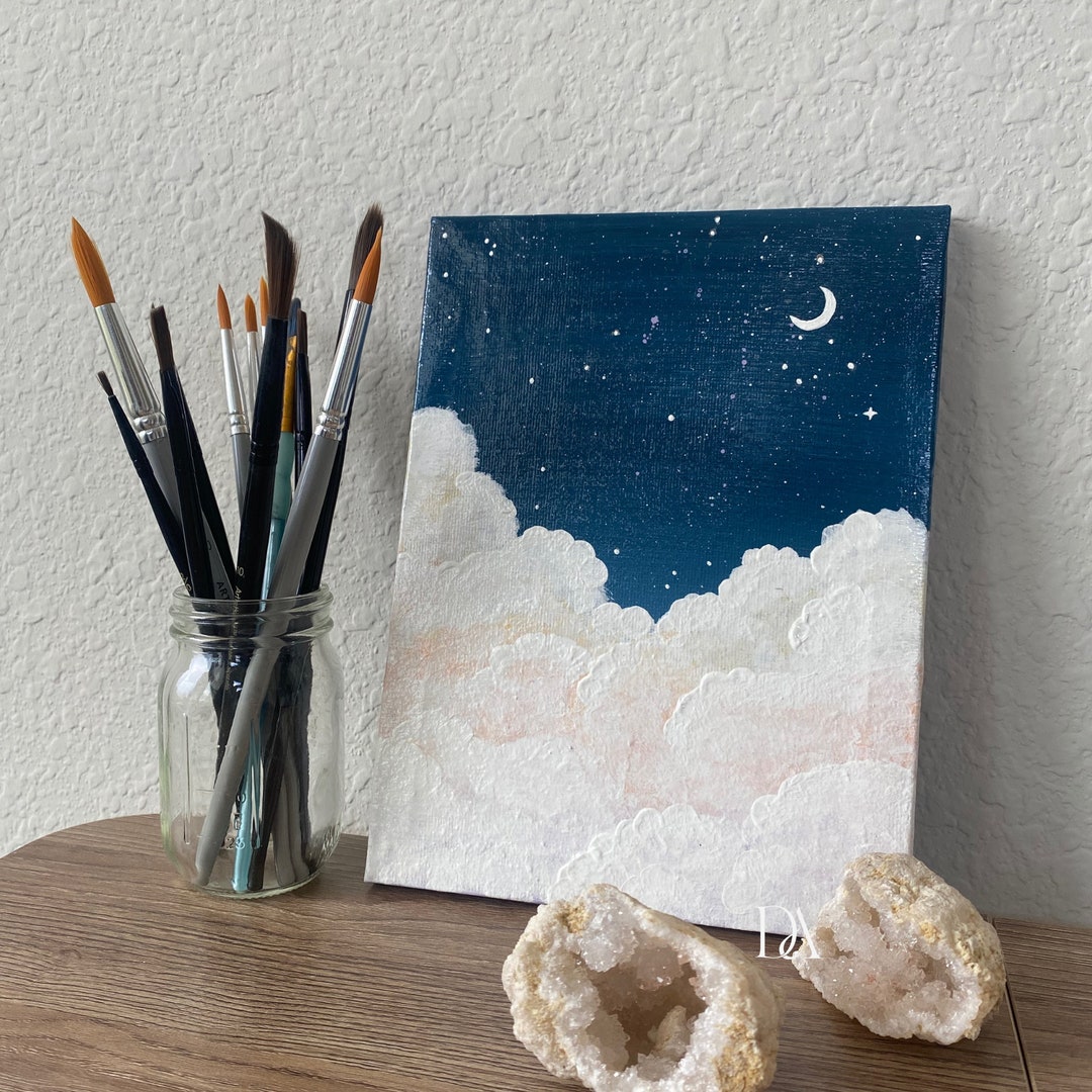 Dreamy Painting on Canvas, Original Art, Mini Canvas, “dream a Dream ...