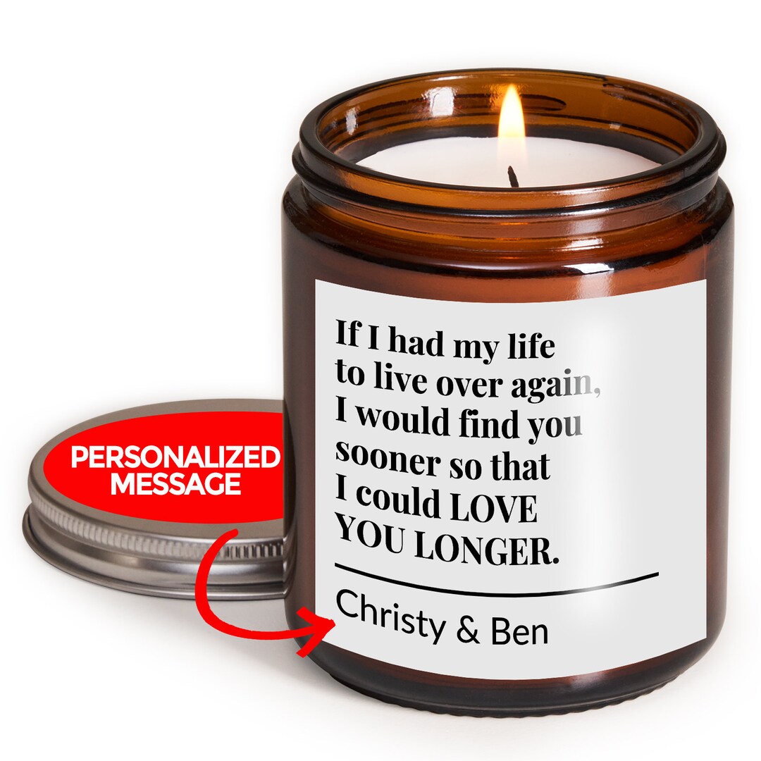 Handcrafted Personalized Candle Romantic Custom Scented Love Candle