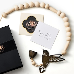Hummingbird Wind Chimes - Memorial Gift for Loss of Loved One - Hummingbird Gifts in a Gift Box with Card