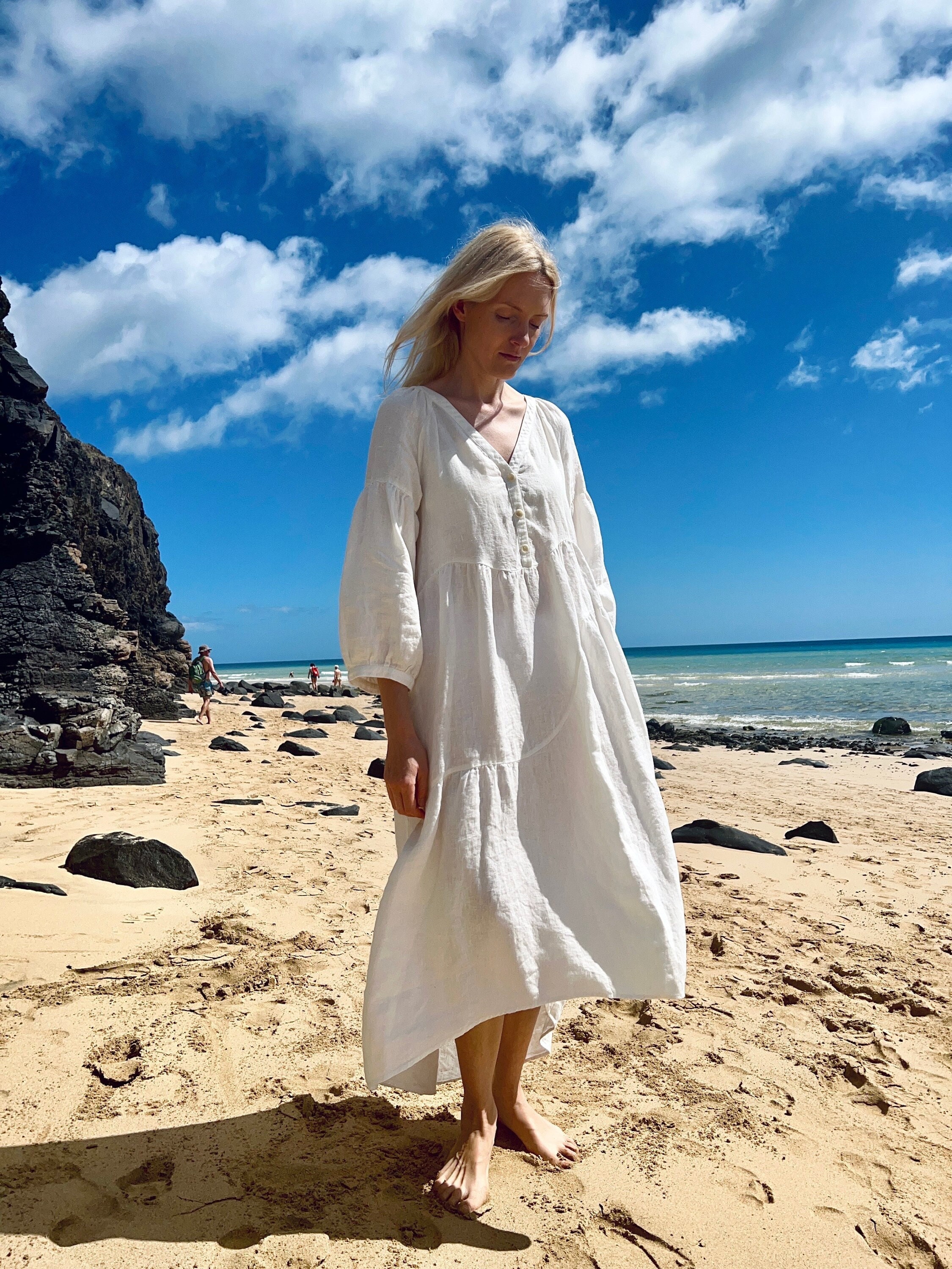 white linen dresses for beach weddings Simple Wedding Linen White Dress - Minimalistic Beach Wedding Linen Dress -  Linen Rustic Bride Dress - Braidesmaid Long Summer Linen Dress