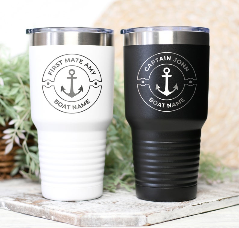 Personalized Boat Gift Boat Accessories Boat Name Tumbler Etsy