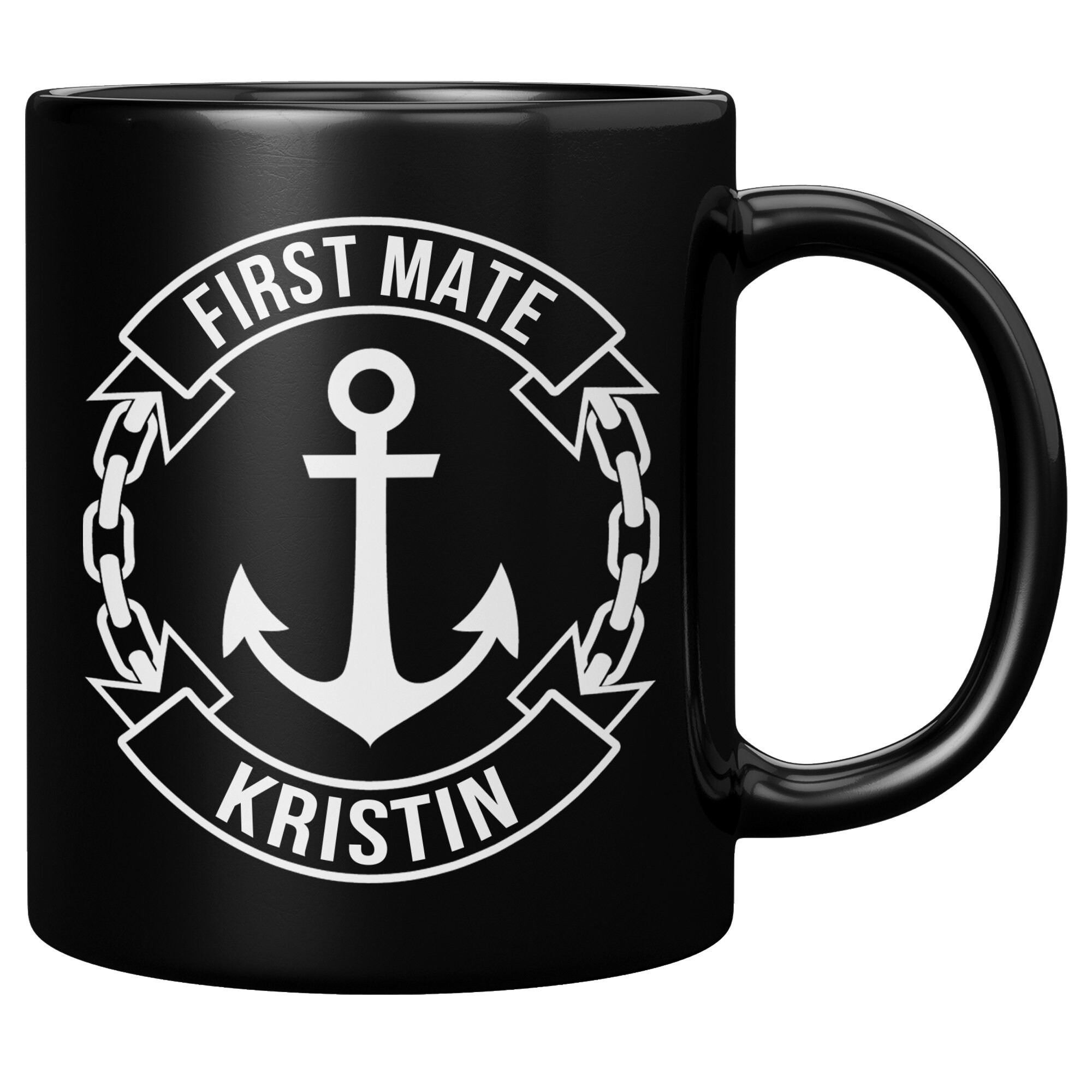 Captain and First Mate Mugs Boat Captain Coffee Mug Personalized Boat ...