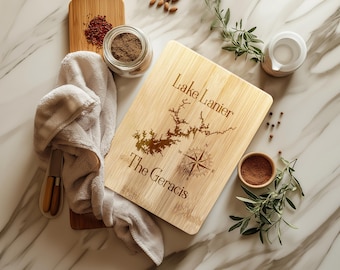 Custom lake cutting board, Engraved Lake house decor