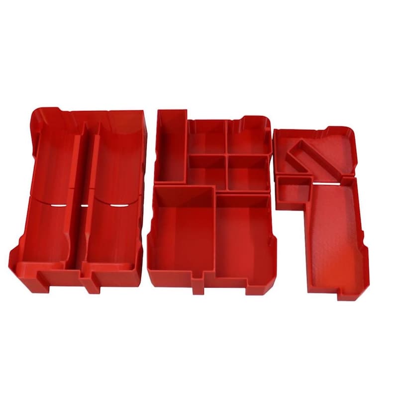 Milwaukee packout organizer insert storage kit designed to fit the bernzomatic map tank and torch - with separate bins and pockets custom designed to hold cutters, brushes, paste, flux, copper fittings, sand paper to suit your needs. comes with 2 free rubber dust caps.