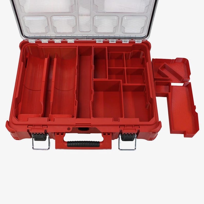 Milwaukee packout organizer insert storage kit designed to fit the bernzomatic map tank and torch - with separate bins and pockets custom designed to hold cutters, brushes, paste, flux, copper fittings, sand paper to suit your needs. comes with 2 free rubber dust caps.