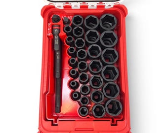 Milwaukee Packout Kompatibler Einsatz für 29-teilige SHOCKWAVE 1/2 "Metrische Tiefe Aufbewahrungsschale (nur Einsatz)