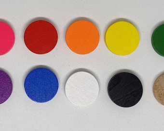 Jeu de disques colorés (10 pièces), à utiliser en complément pour les constellations ou les discussions en thérapie, coach, thérapie par le jeu.