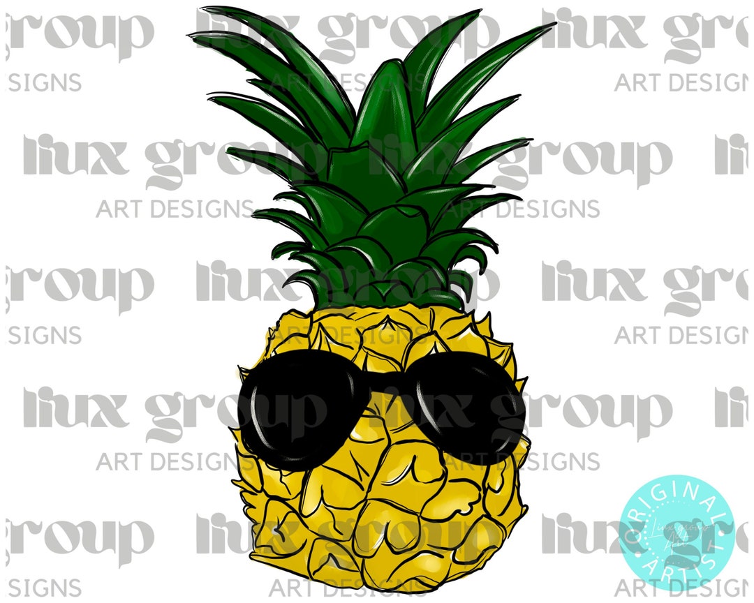 Pineapple in Sunglasses PNG, Summer PNG Sublimation Design Download, Pineapple PNG - Etsy