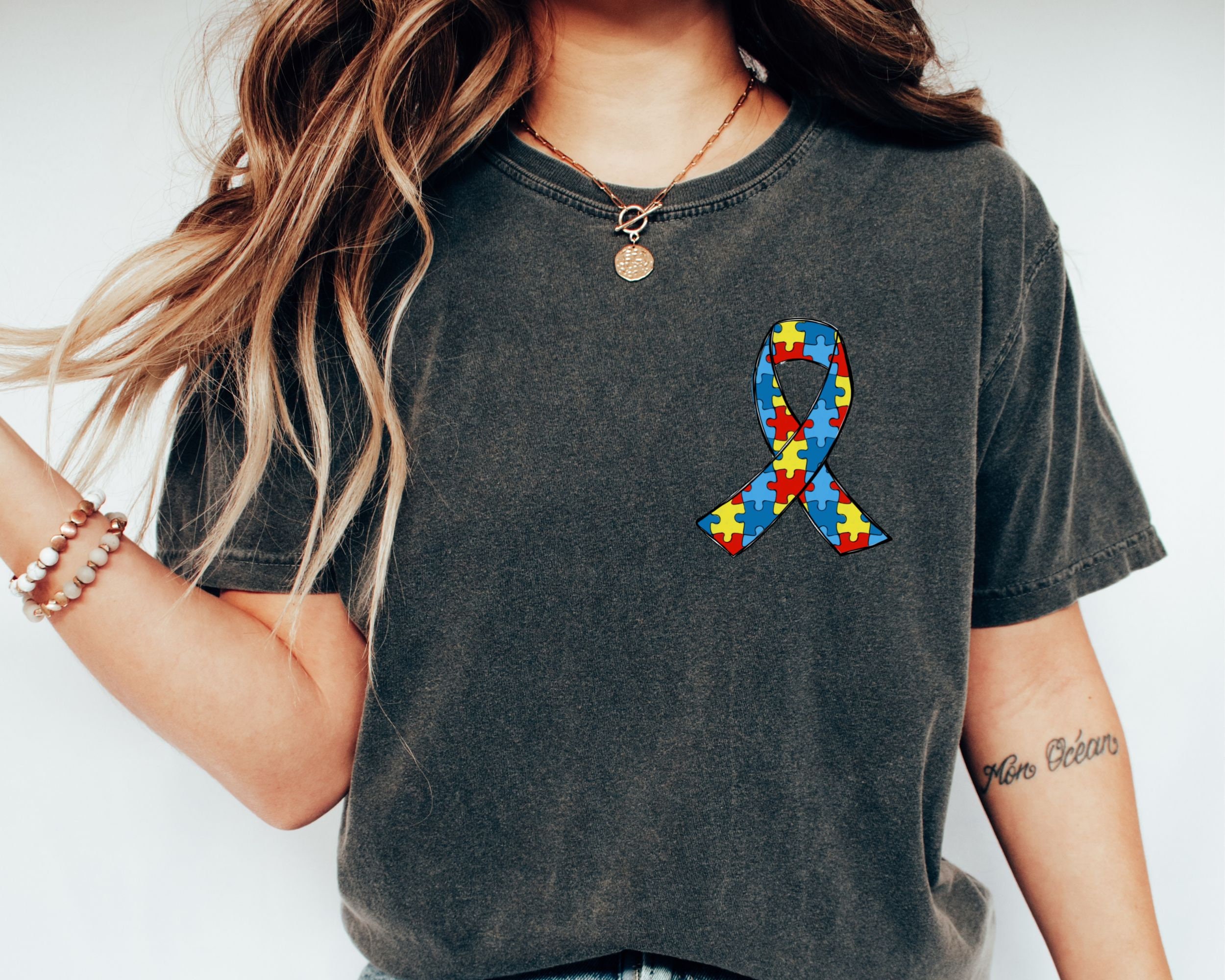 Autism Puzzle Ribbon PNG Autism Awareness Hand Drawn PNG - Etsy