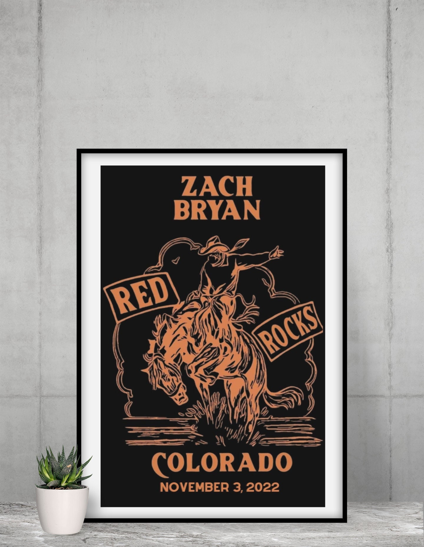 Zach Bryan Red Rocks Poster