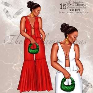 Black girl Clipart, black girl summer fashion Clipart, black woman clipart, black girl png, black girl in summer outfit, black woman fashion